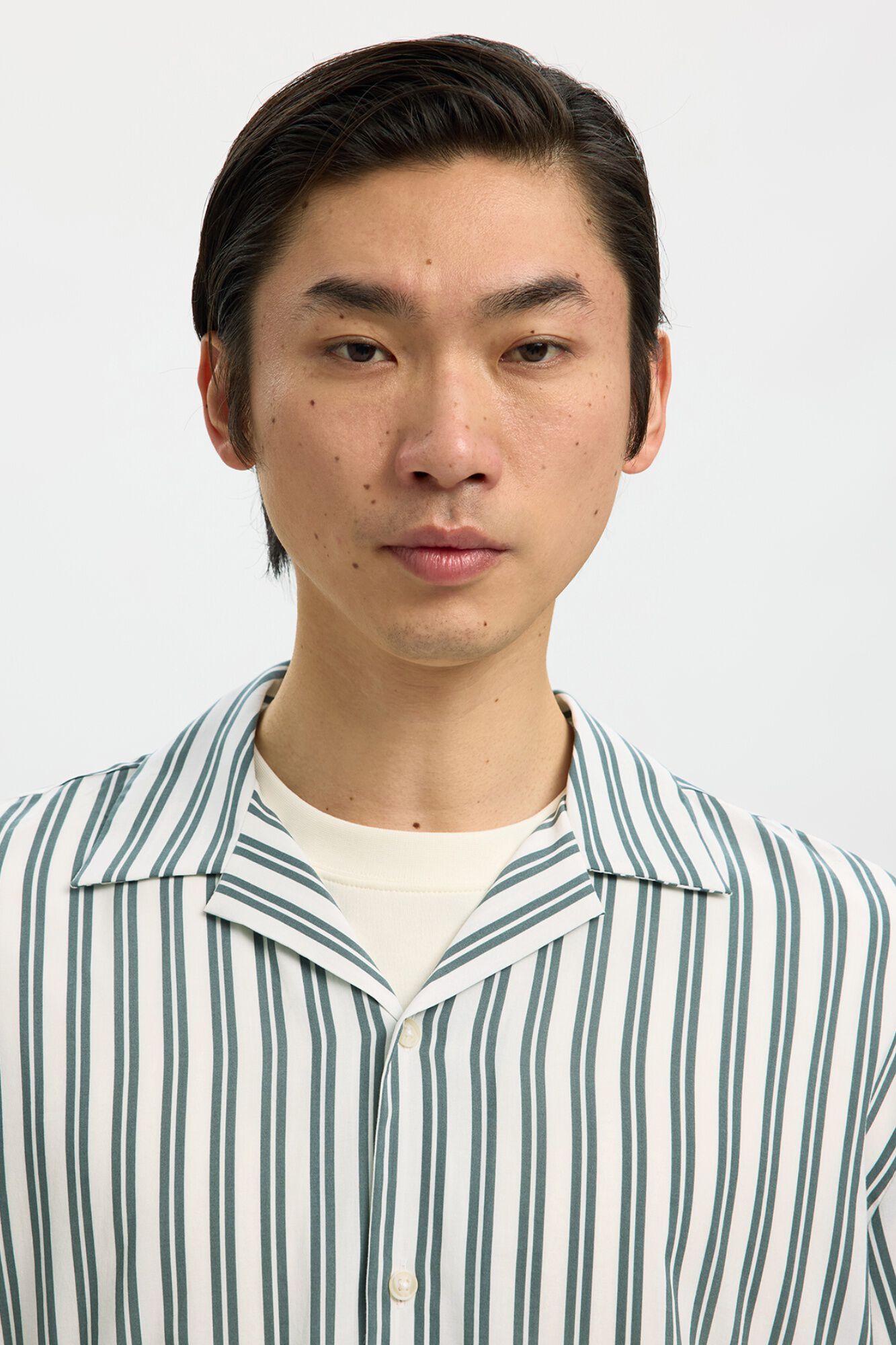 Selected Camisa curta com gola aberta Multicolorido