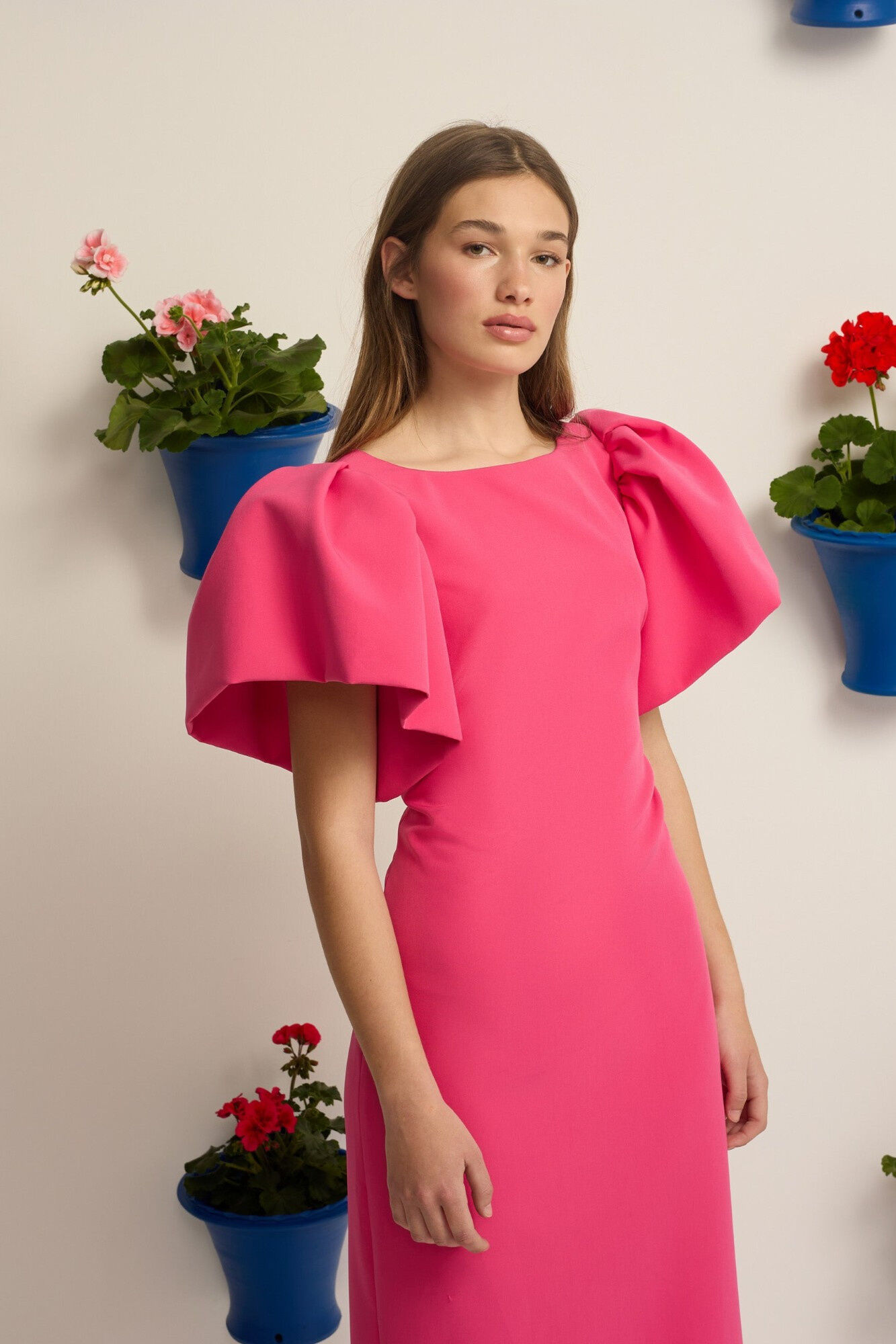 Silbon Vestido midi manga bufante Event Collection Subiu