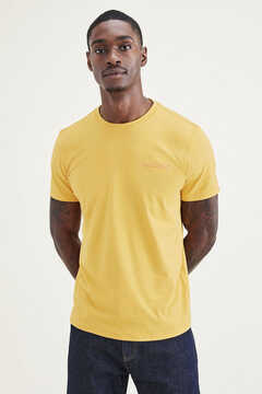 Cortefiel Camiseta Slim Fit Logo Amarillo