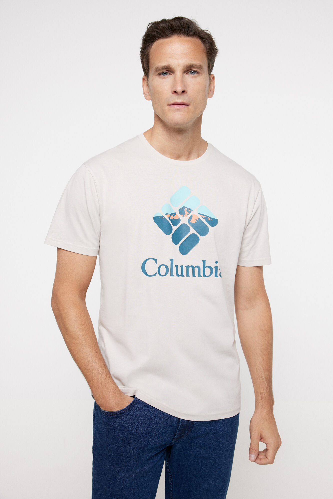 Columbia T-shirt Columbia Rapid Ridge&trade; costas para homem Tostado