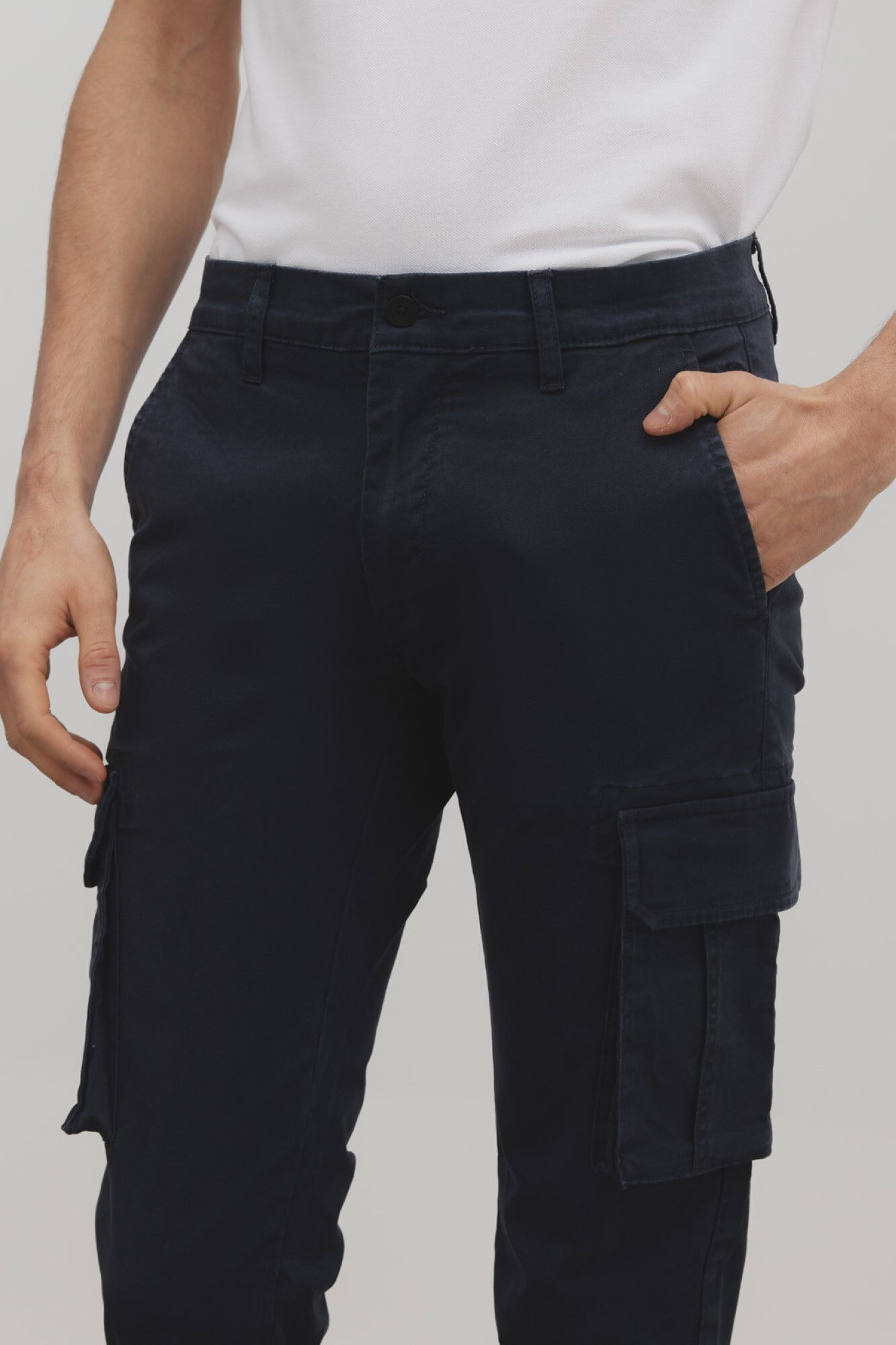 Silbon Pantalon sport cargo Azul marino
