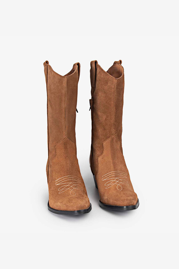 Cortefiel Parati boots brown split leather Brown