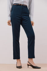 Cortefiel Pants with belt Navy