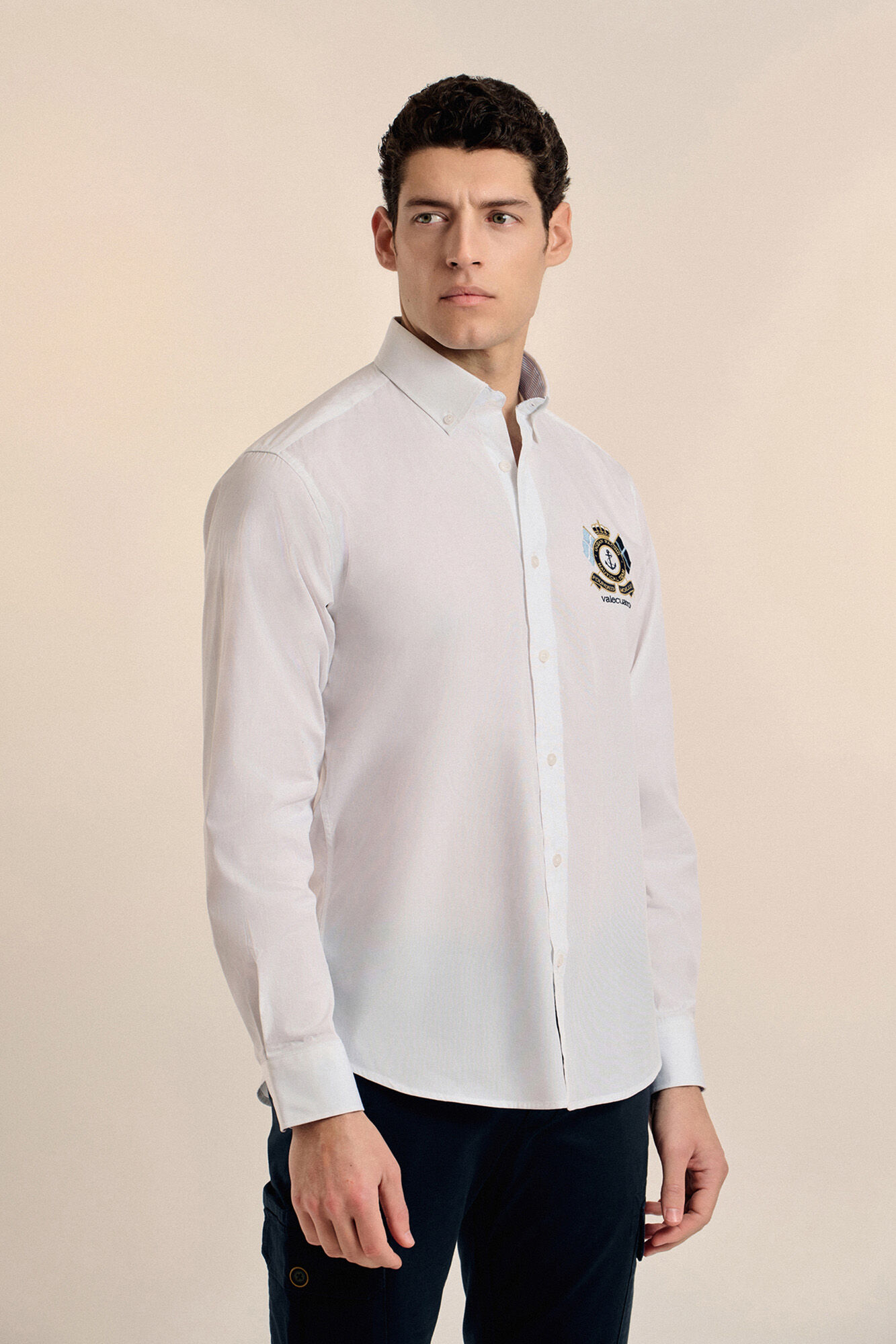 Valecuatro Camisa do escudo Branco
