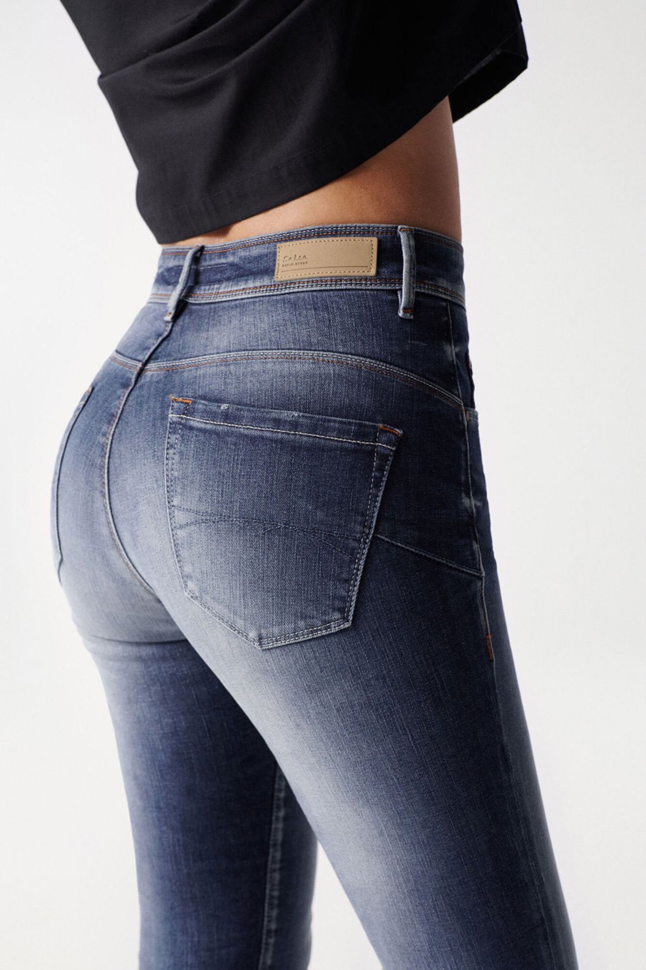 Salsa Jeans Jeans faith push in cropped lavagem premium