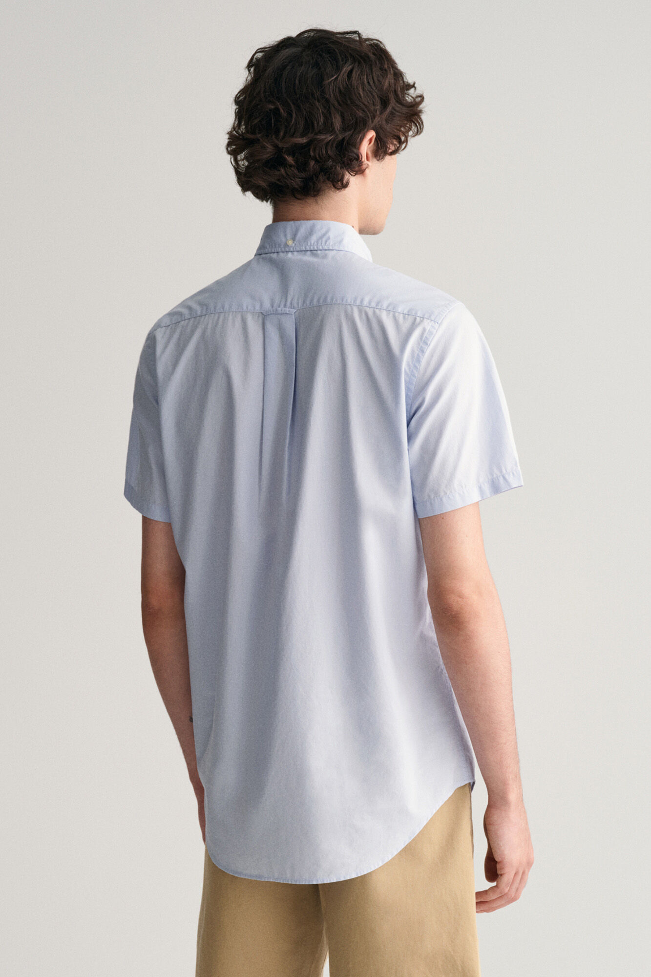 Gant Camisa cl&aacute;ssica de manga manga curta  Azul