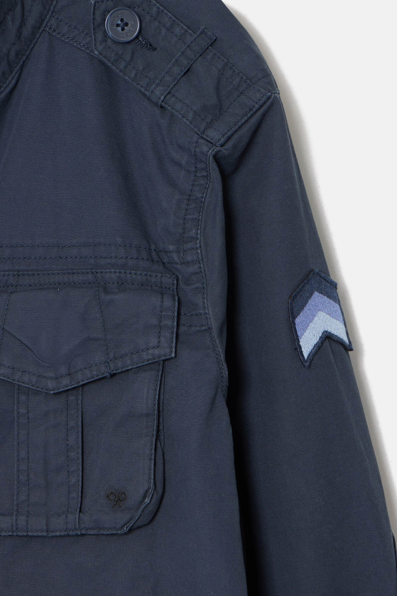 Silbon Jaqueta militar tingida para roupa Azul