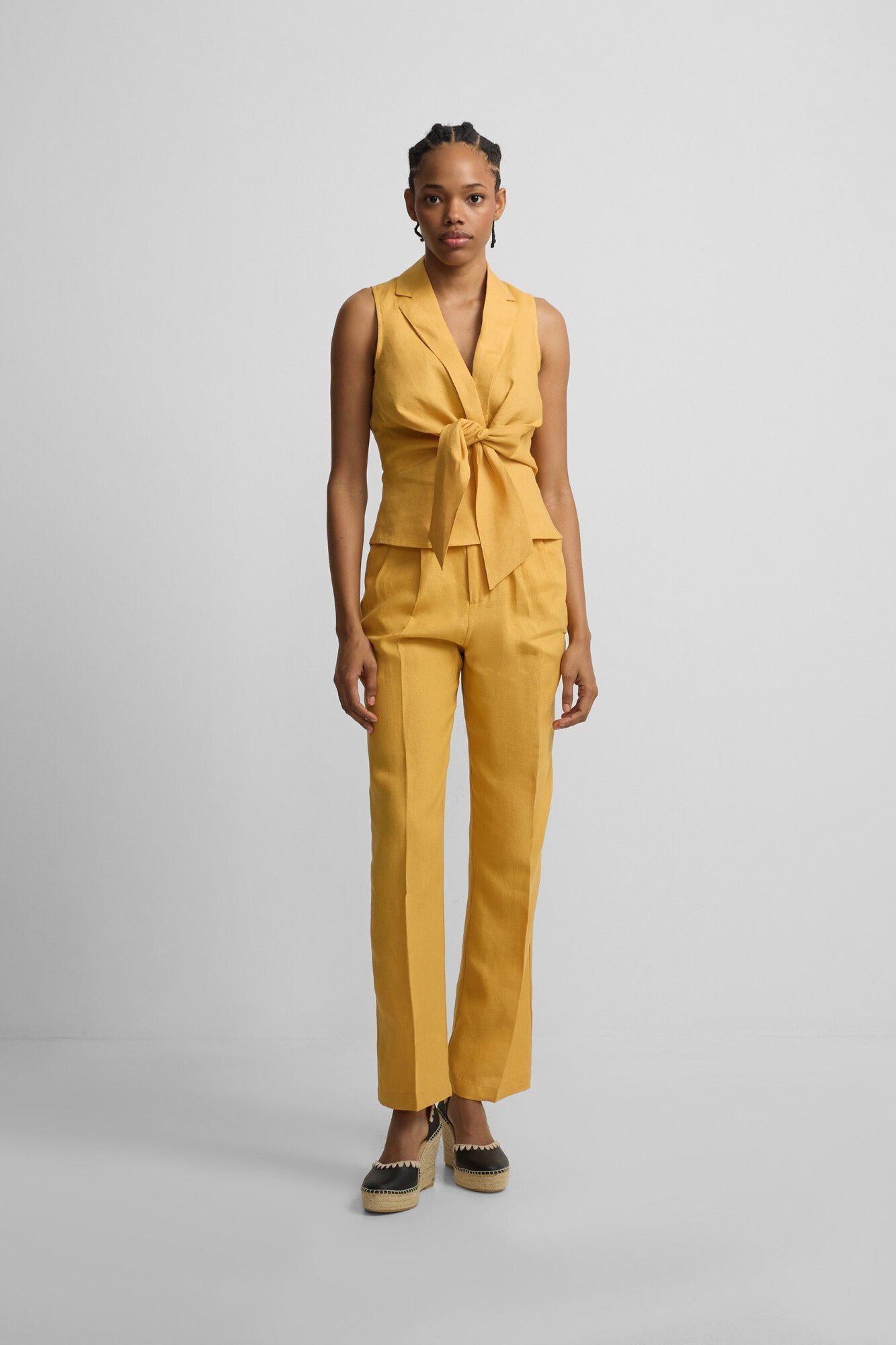 Silbon Top solapas lino