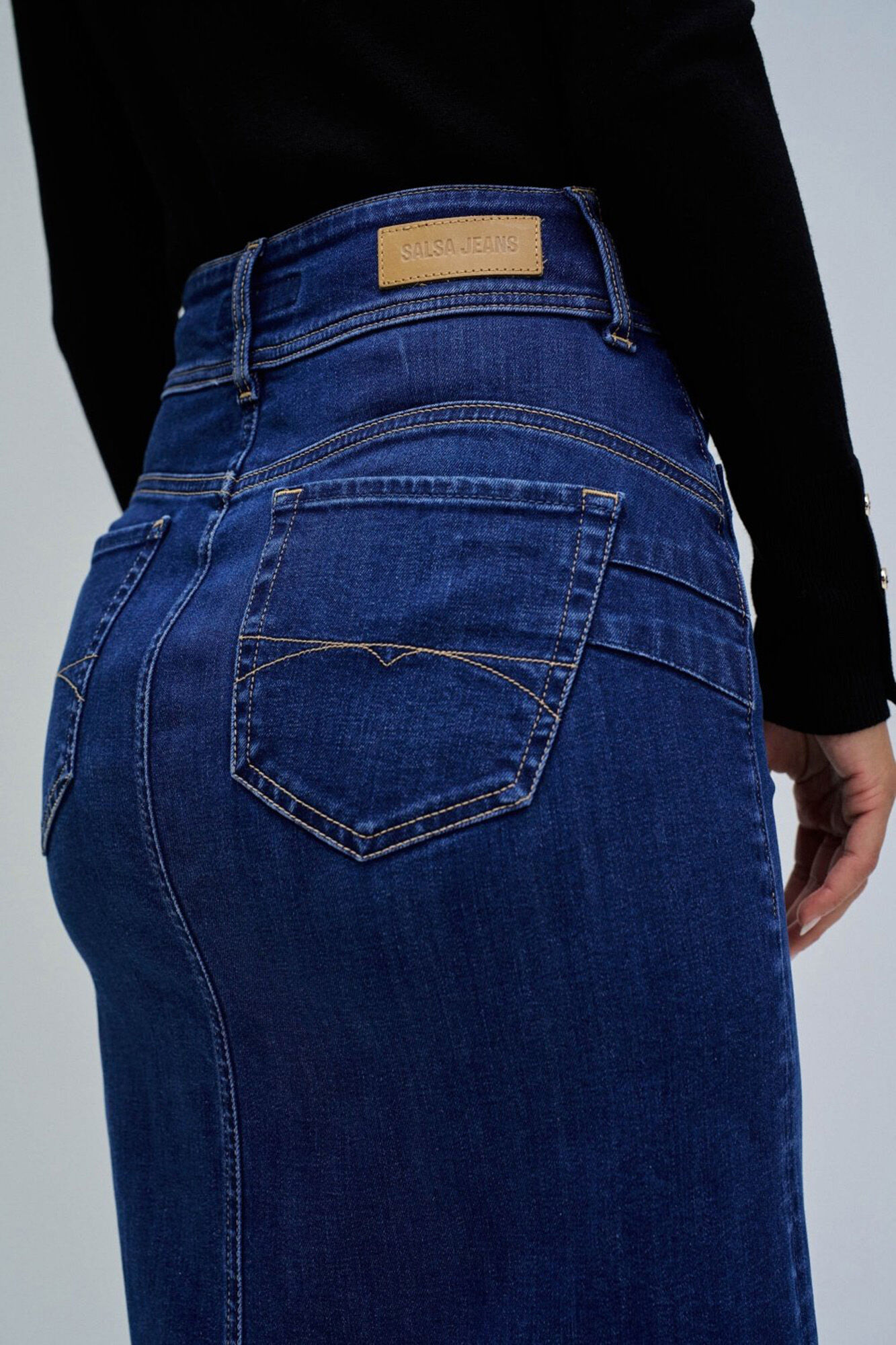 Salsa Jeans Saia midi push-in saia Azul