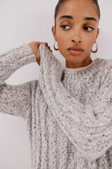 Cortefiel Jersey punto torzales Gris