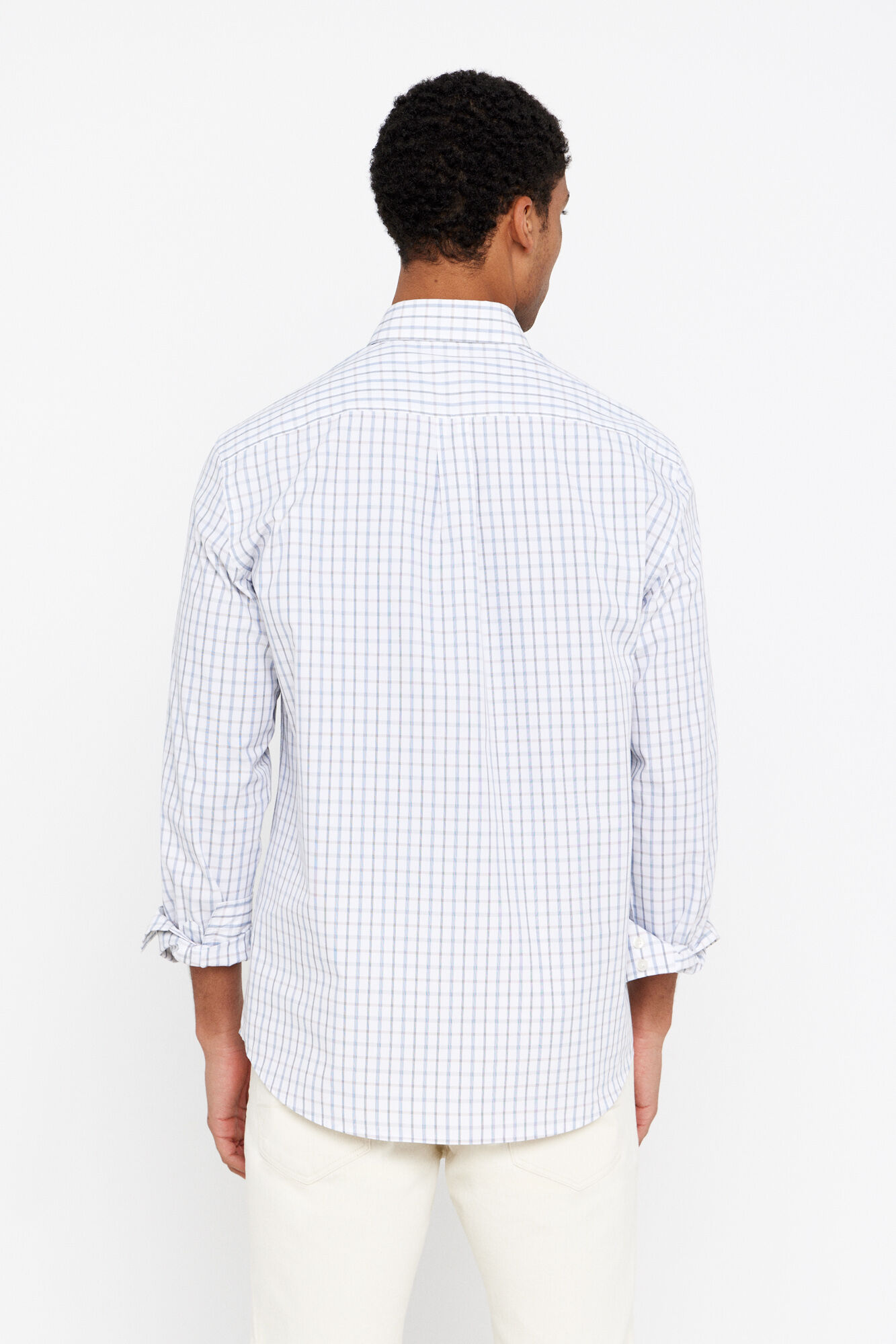 Cortefiel Checked Coolmax shirt Blue