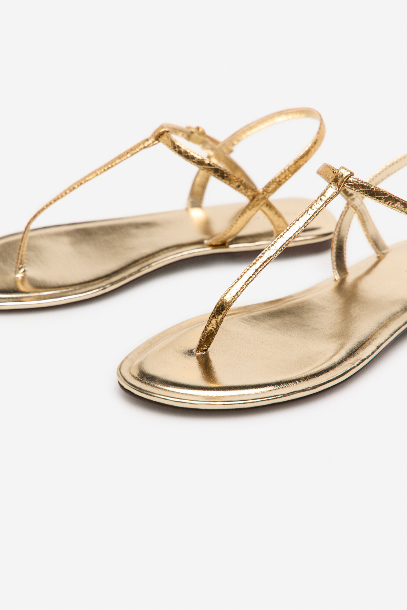 Cortefiel Flat strappy sandal Yellow