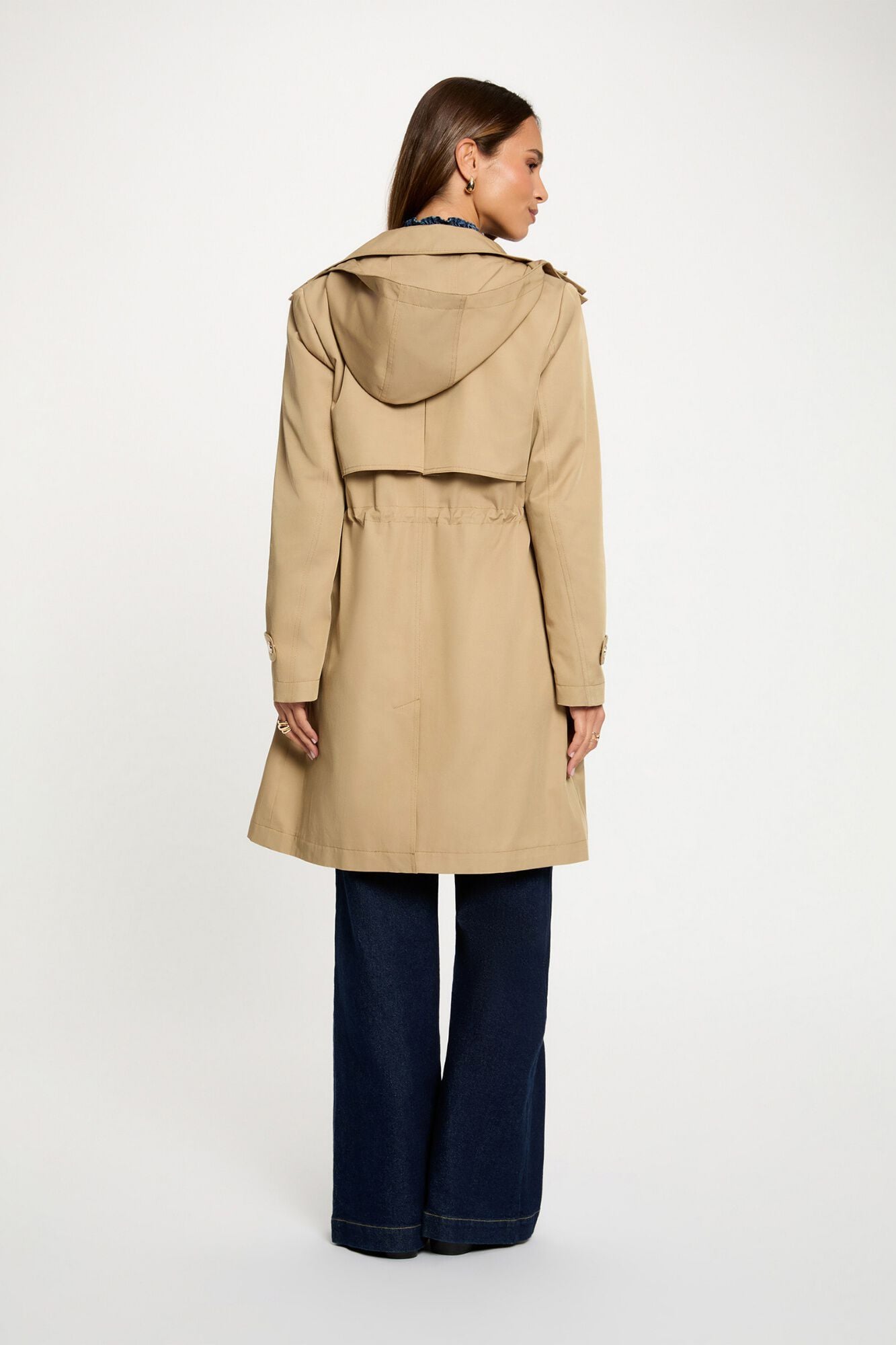 Morgan Parka comprida com gola alta