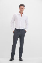 Cortefiel Plain easy-iron textured dress shirt White