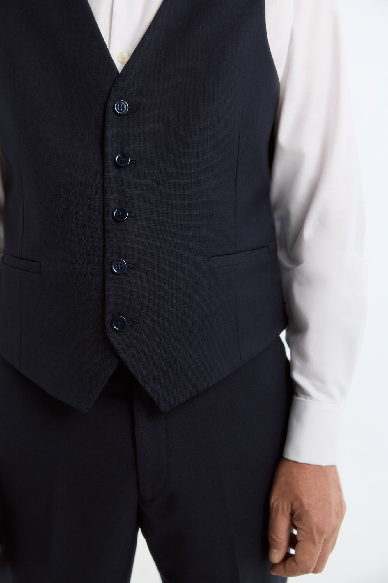 Cortefiel Navy plain faux gilet Navy