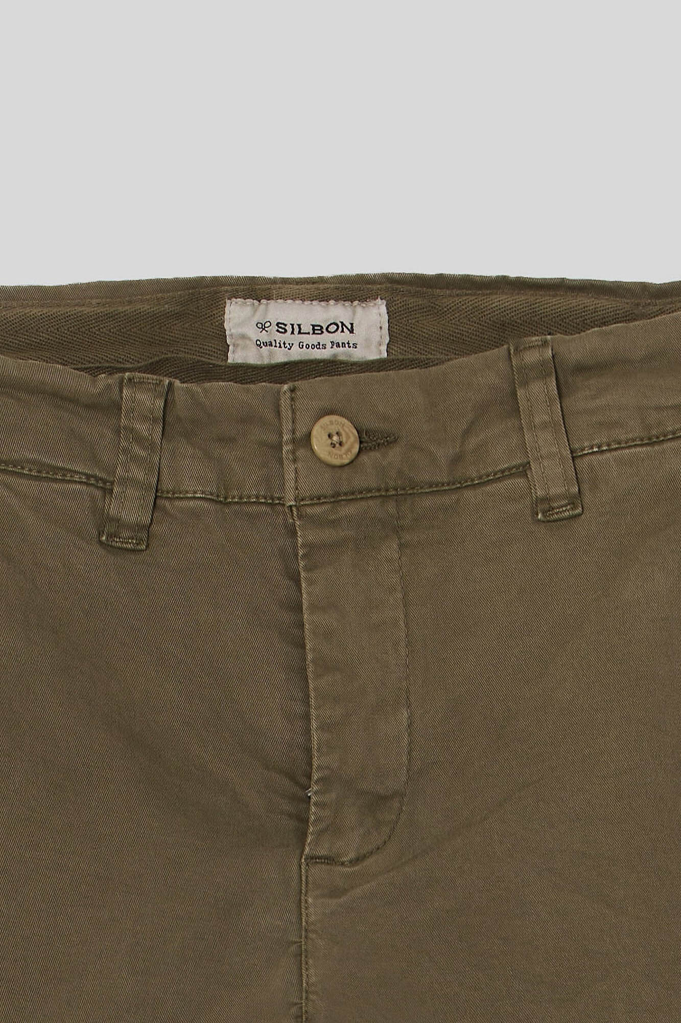 Silbon Casual khaki cargo trousers Kaki