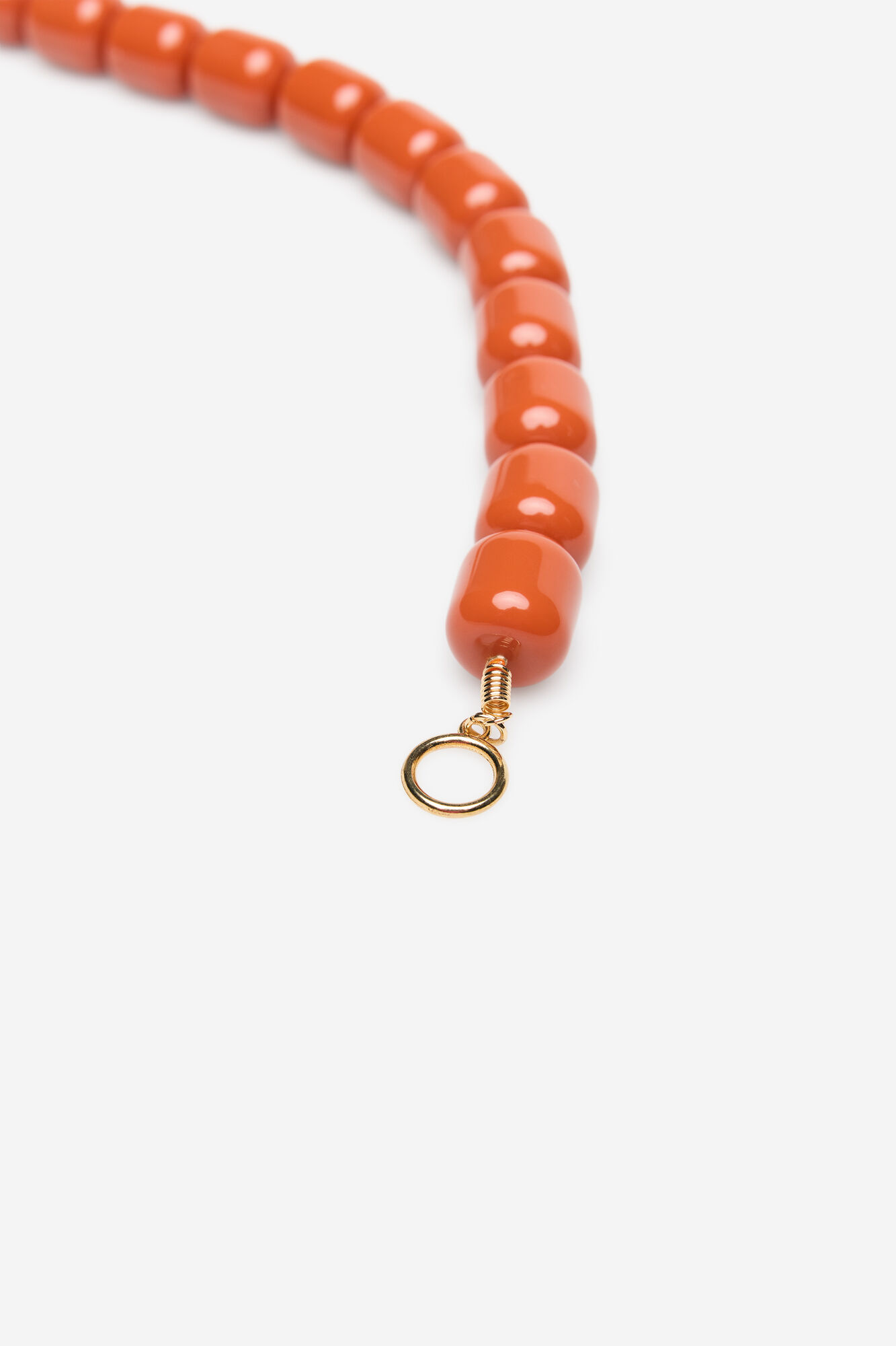 Cortefiel Collar resina color Naranja
