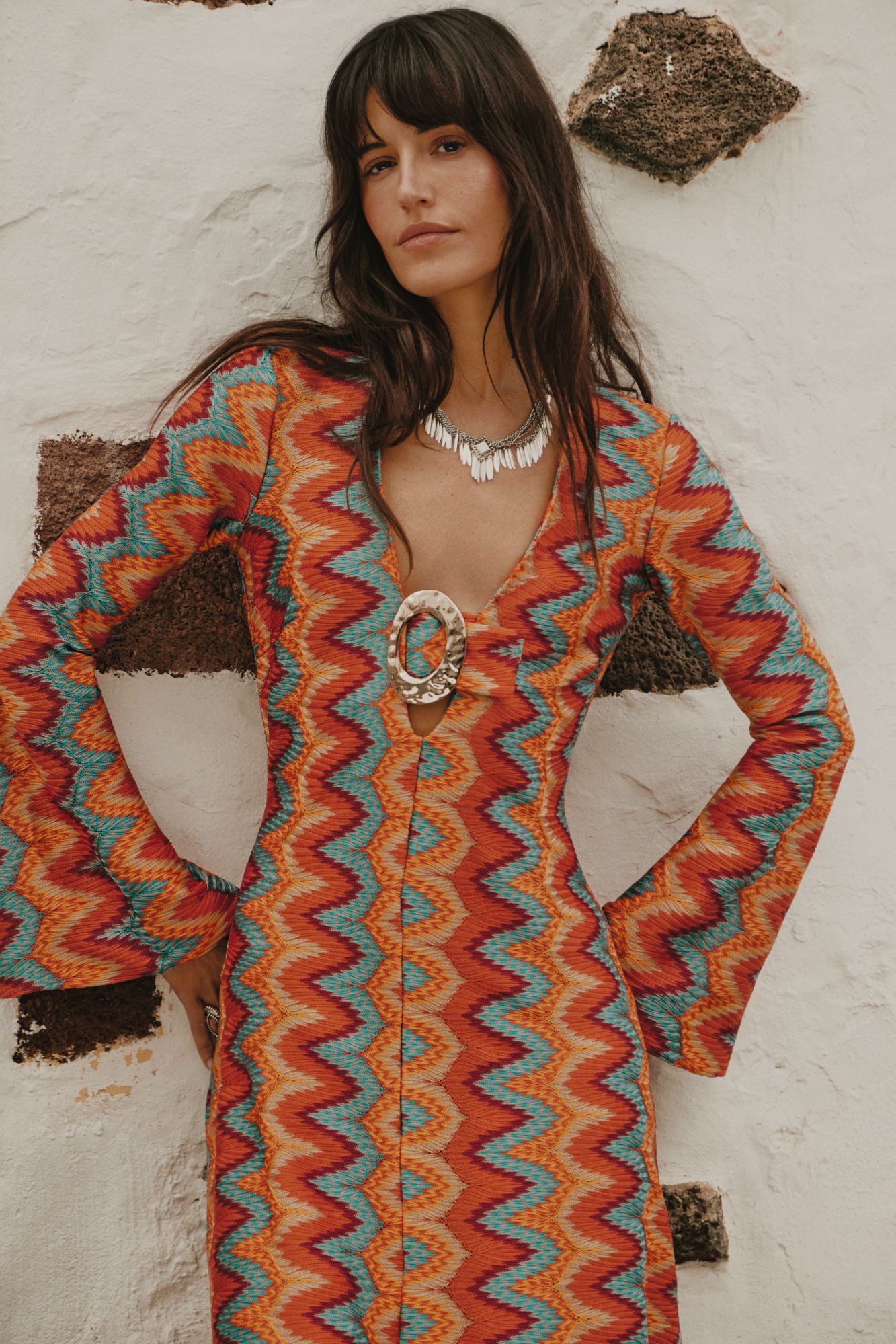 Slowlove Vestido estructura multicolor Multicolour