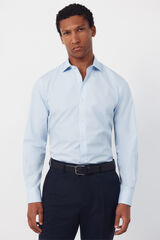 Cortefiel Easy-iron striped dress shirt Blue