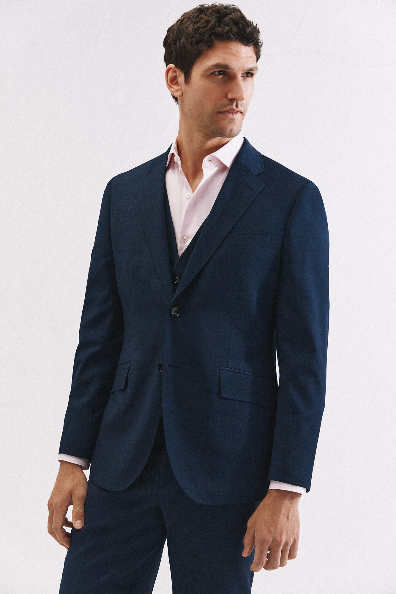 Cortefiel Blue slim fit blazer