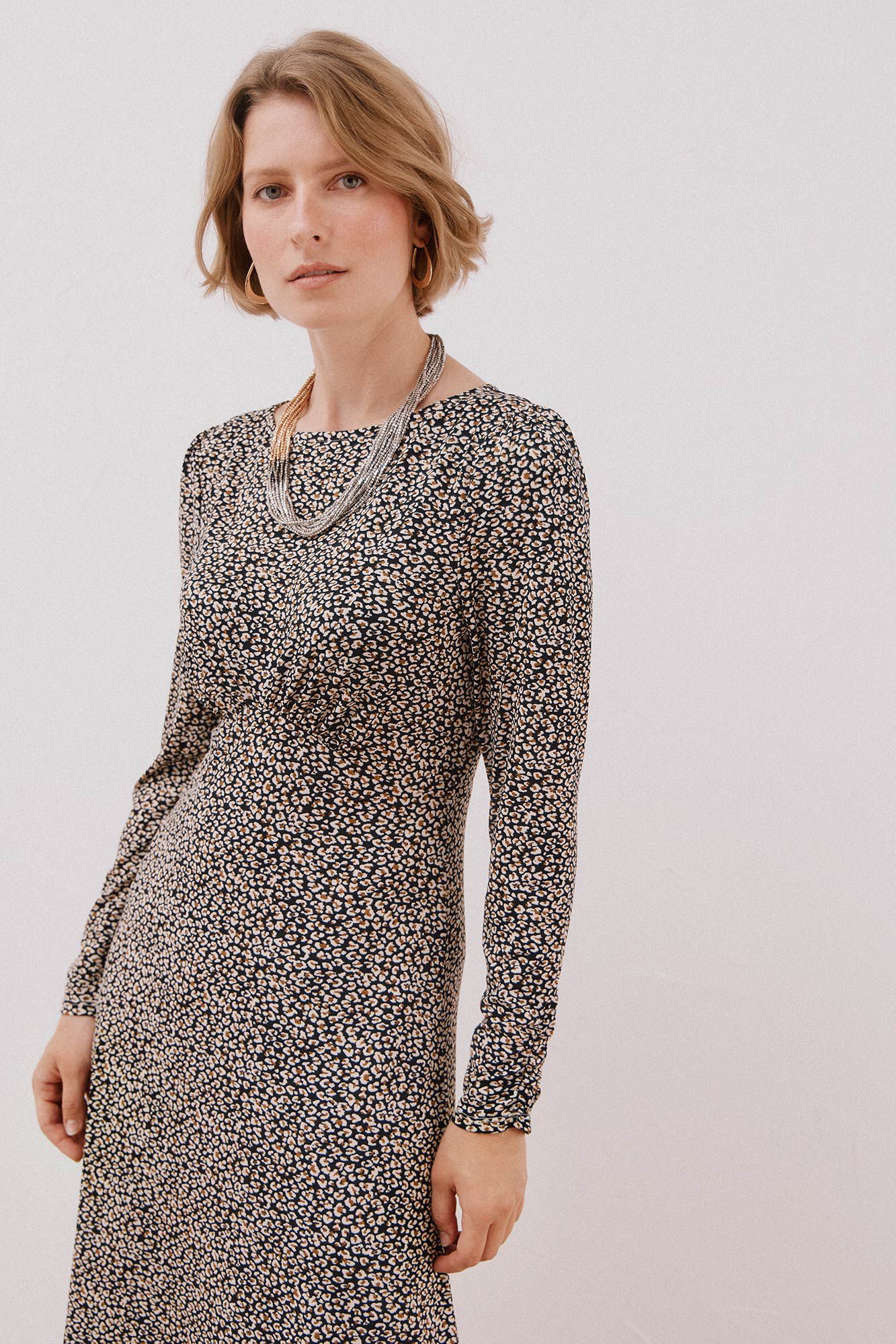 Cortefiel Gathered chest dress