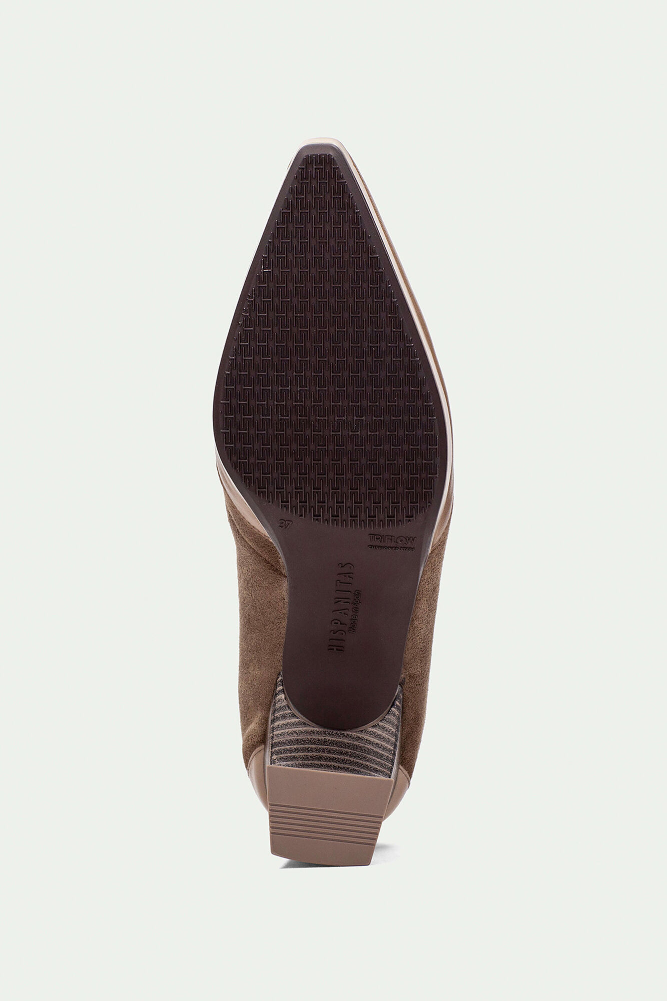 Hispanitas Bot&iacute;n punta fina con cremallera ATLANTA Beige