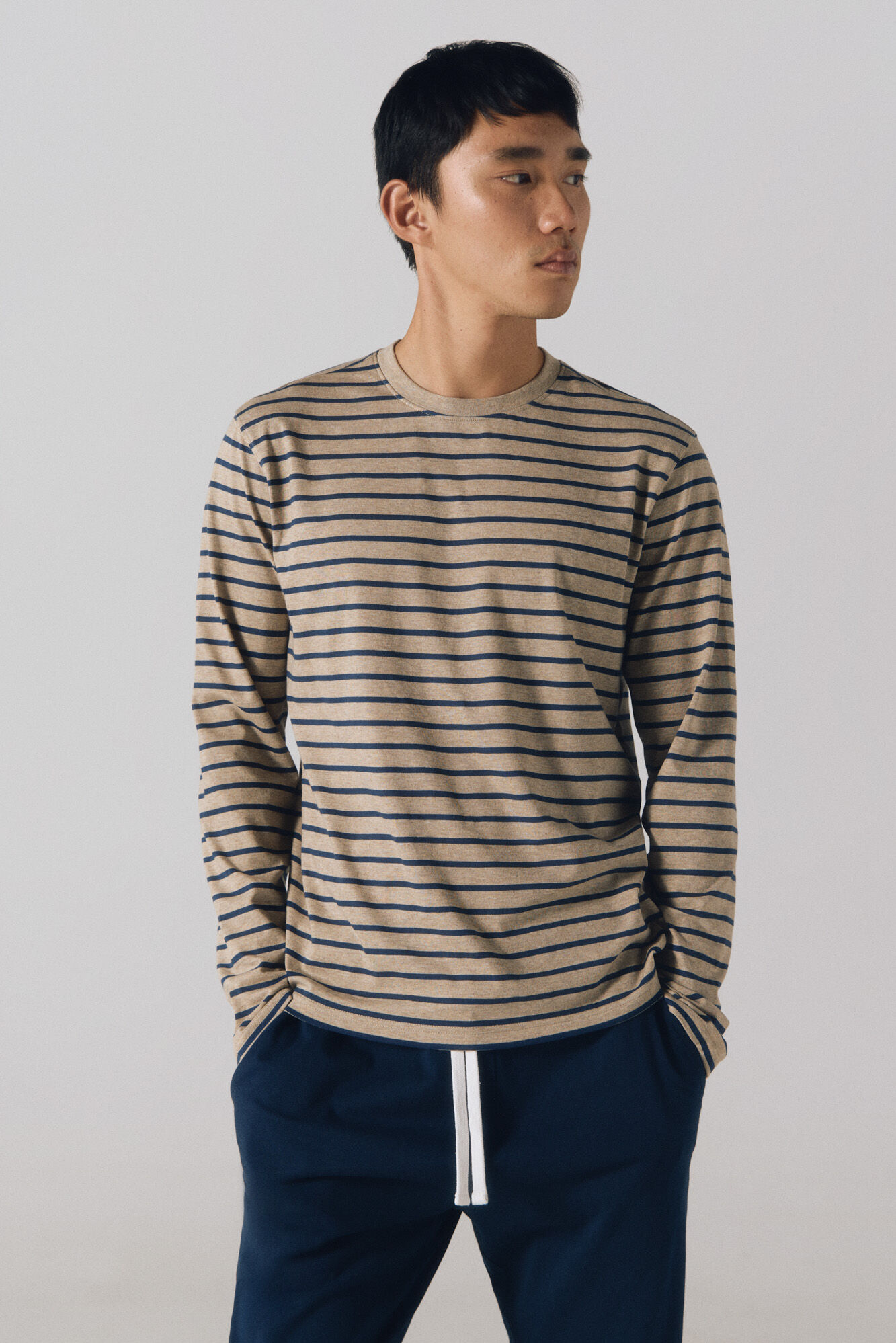 Cortefiel Jersey-knit pyjama set Ivory