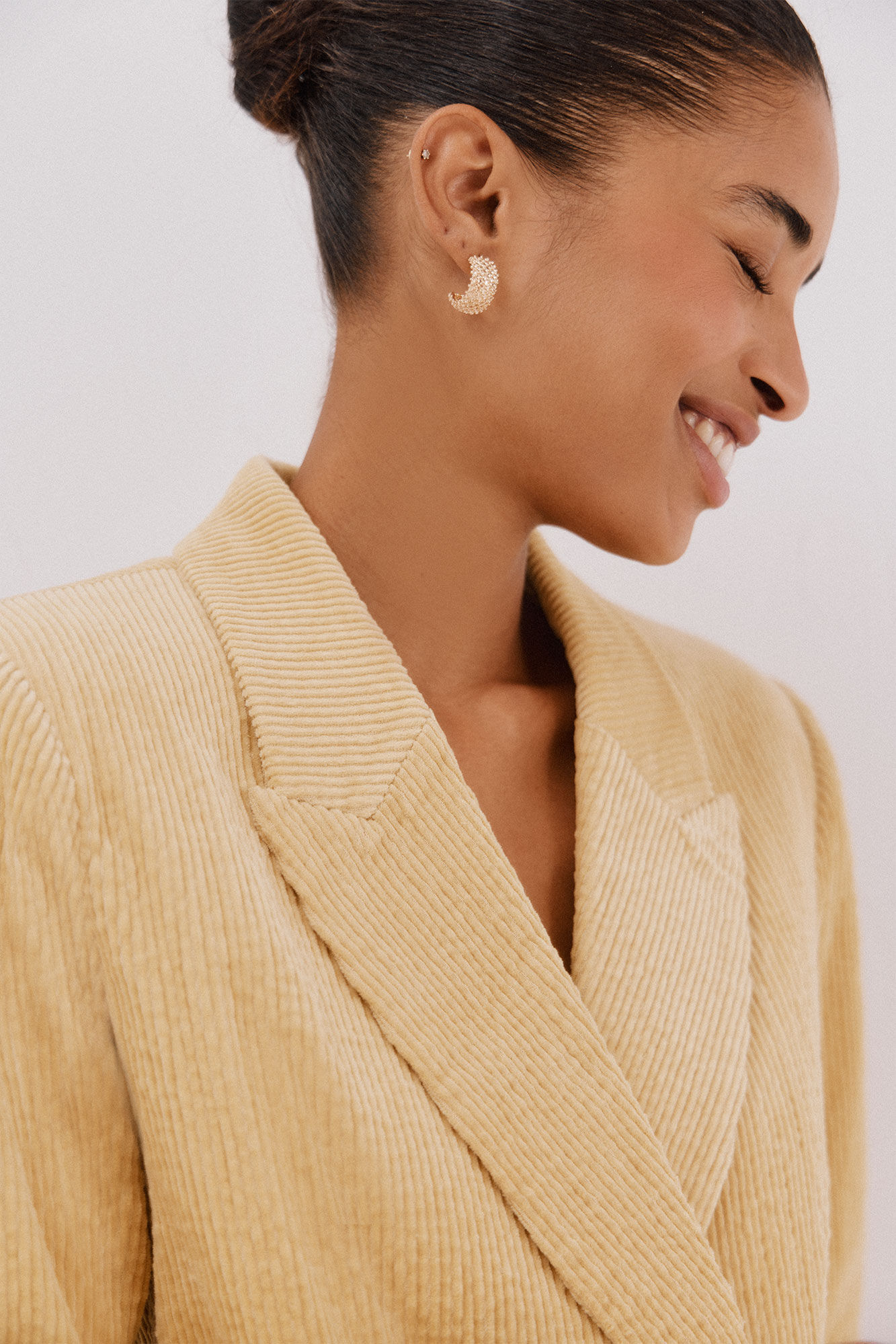 Cortefiel Women's double- corduroy blazer