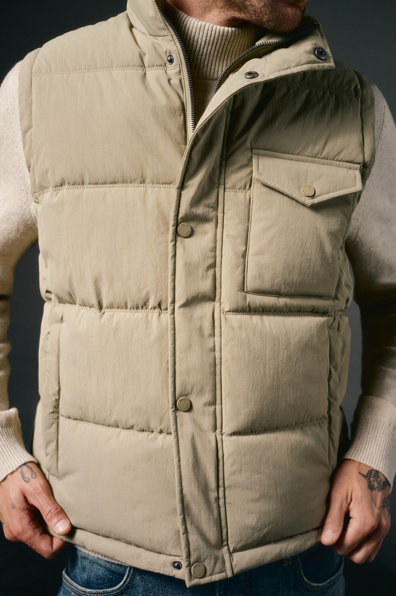 OOTO Colete acolchoado com bolso