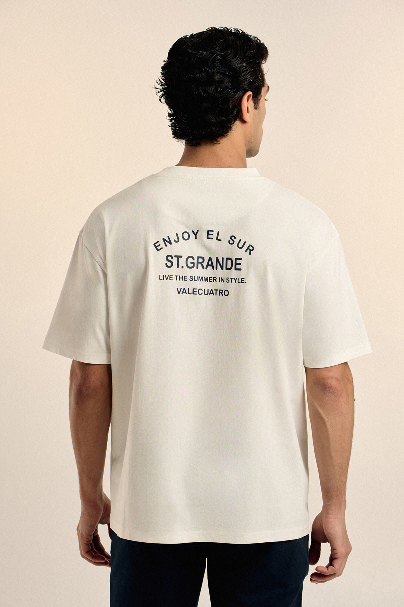 Valecuatro Oversized text t-shirt Ivory