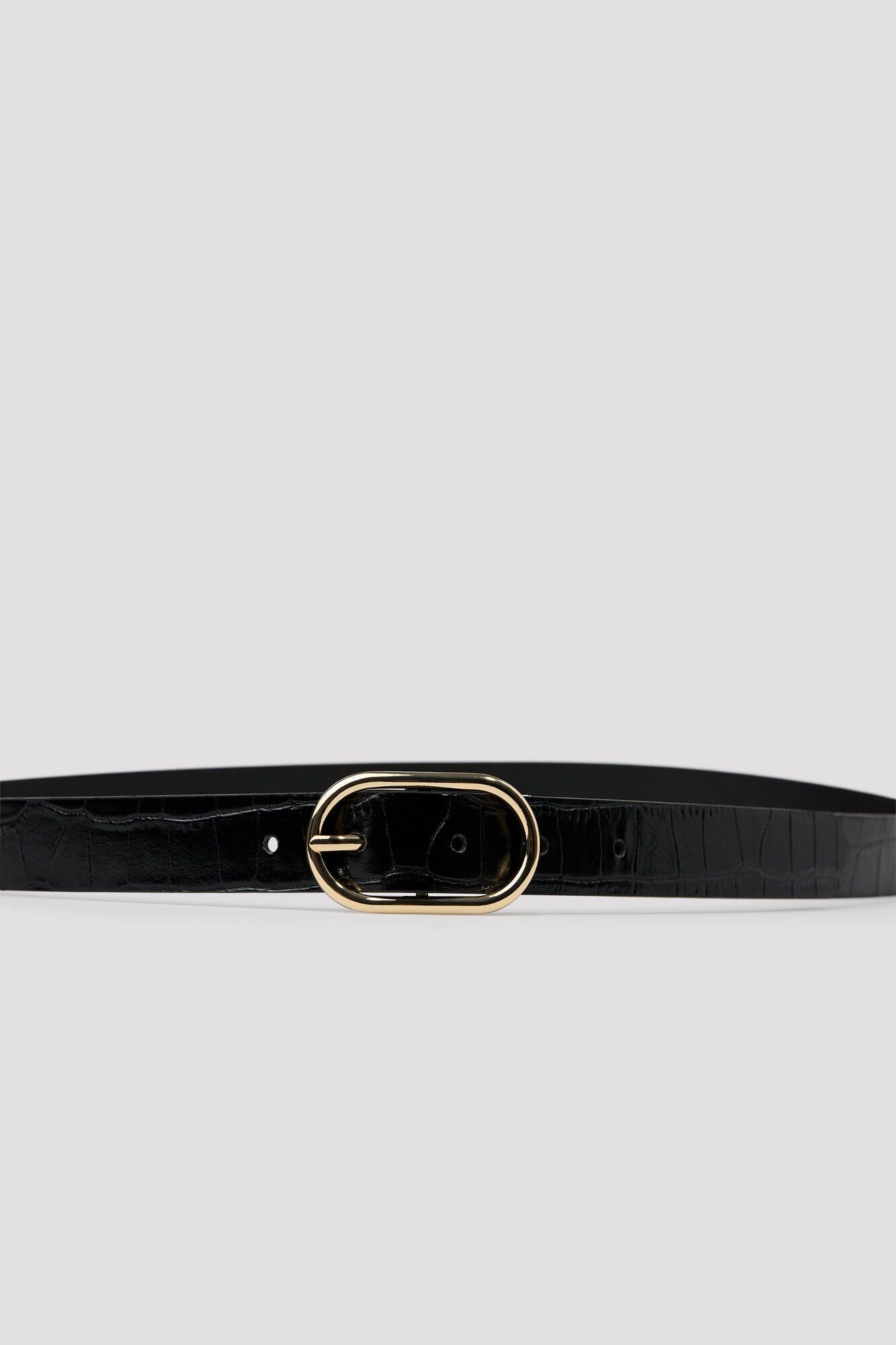 Cortefiel Animal print basic belt Black