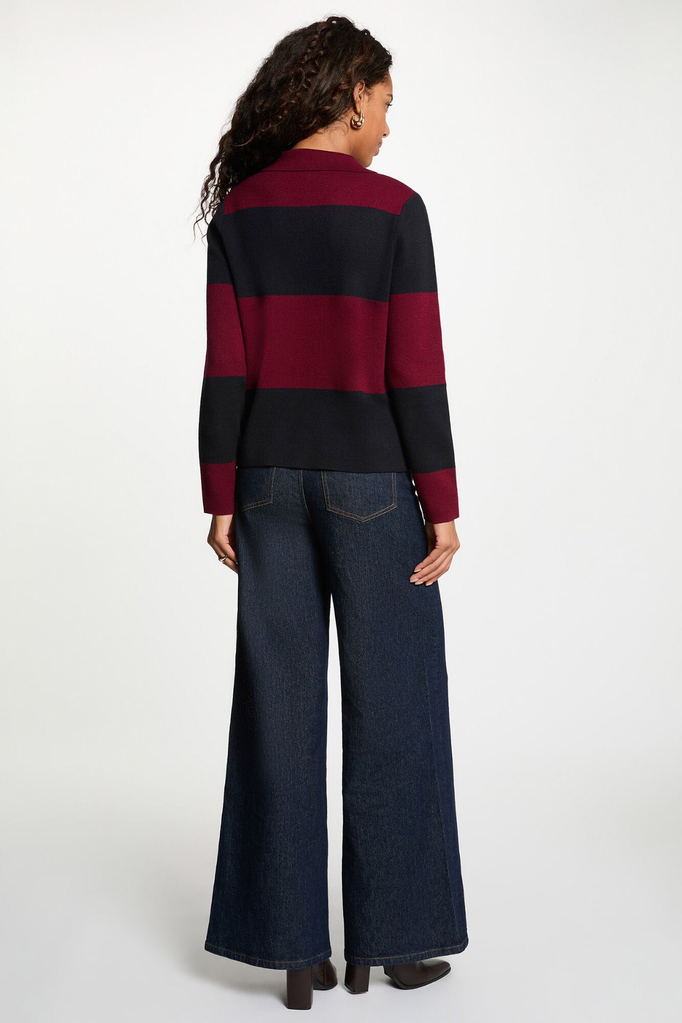 Morgan Camisola de riscas com gola alta