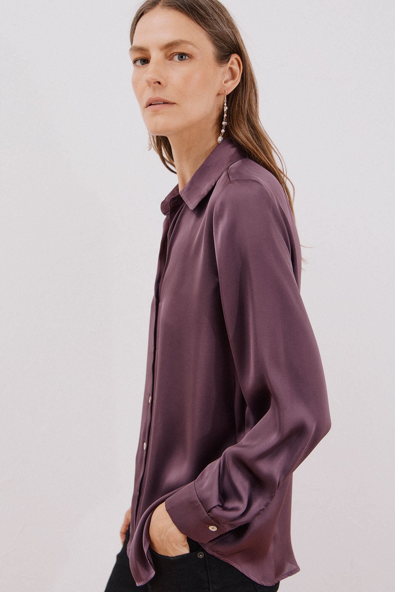 Cortefiel Camisa acetinada