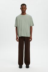 Selected Relaxed short sleeve T-shirt Kaki