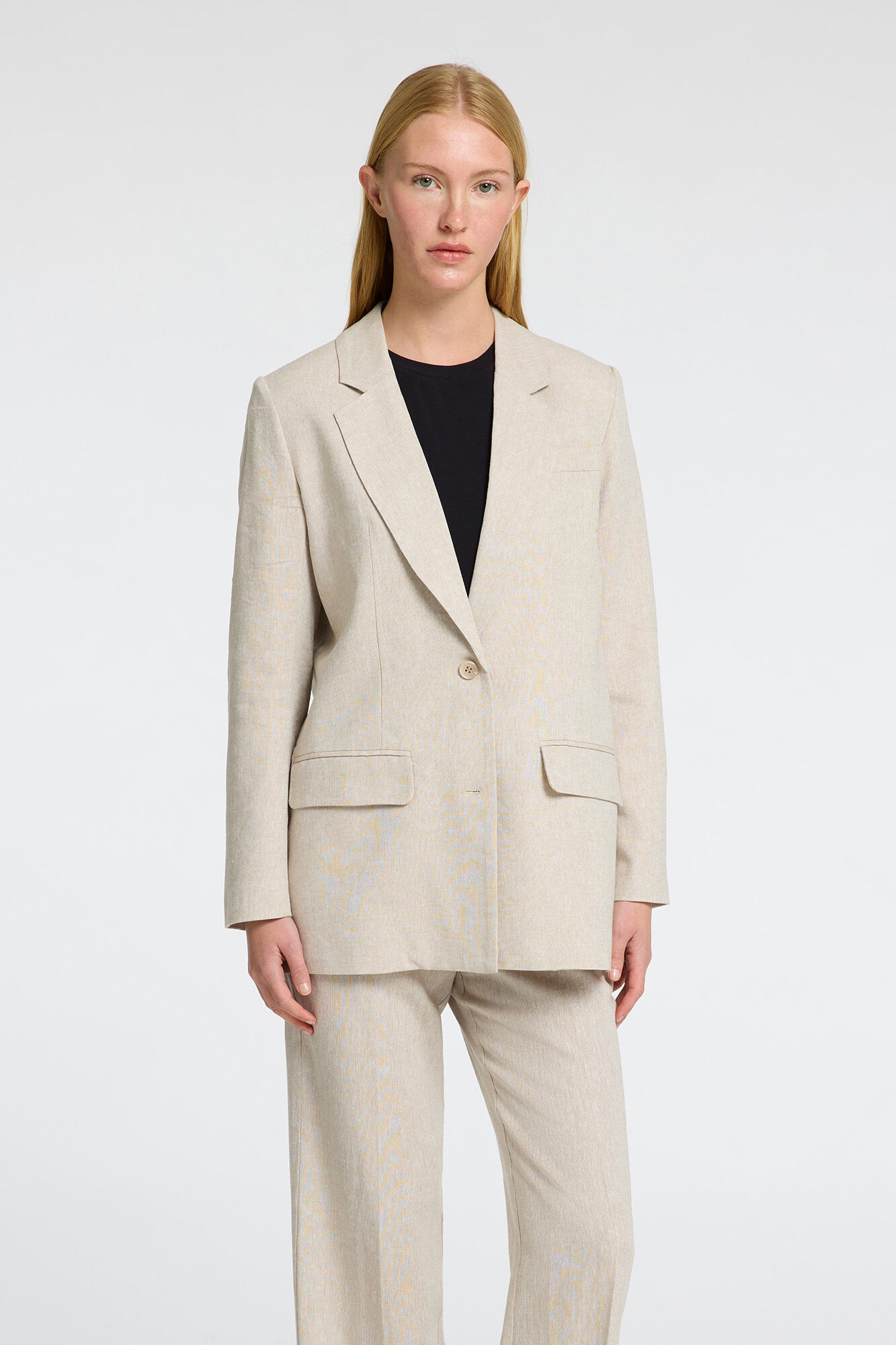 Selected Blazer de linho com ajuste relaxado