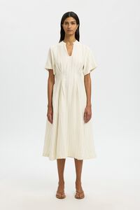 Selected Vestido midi &agrave;s riscas