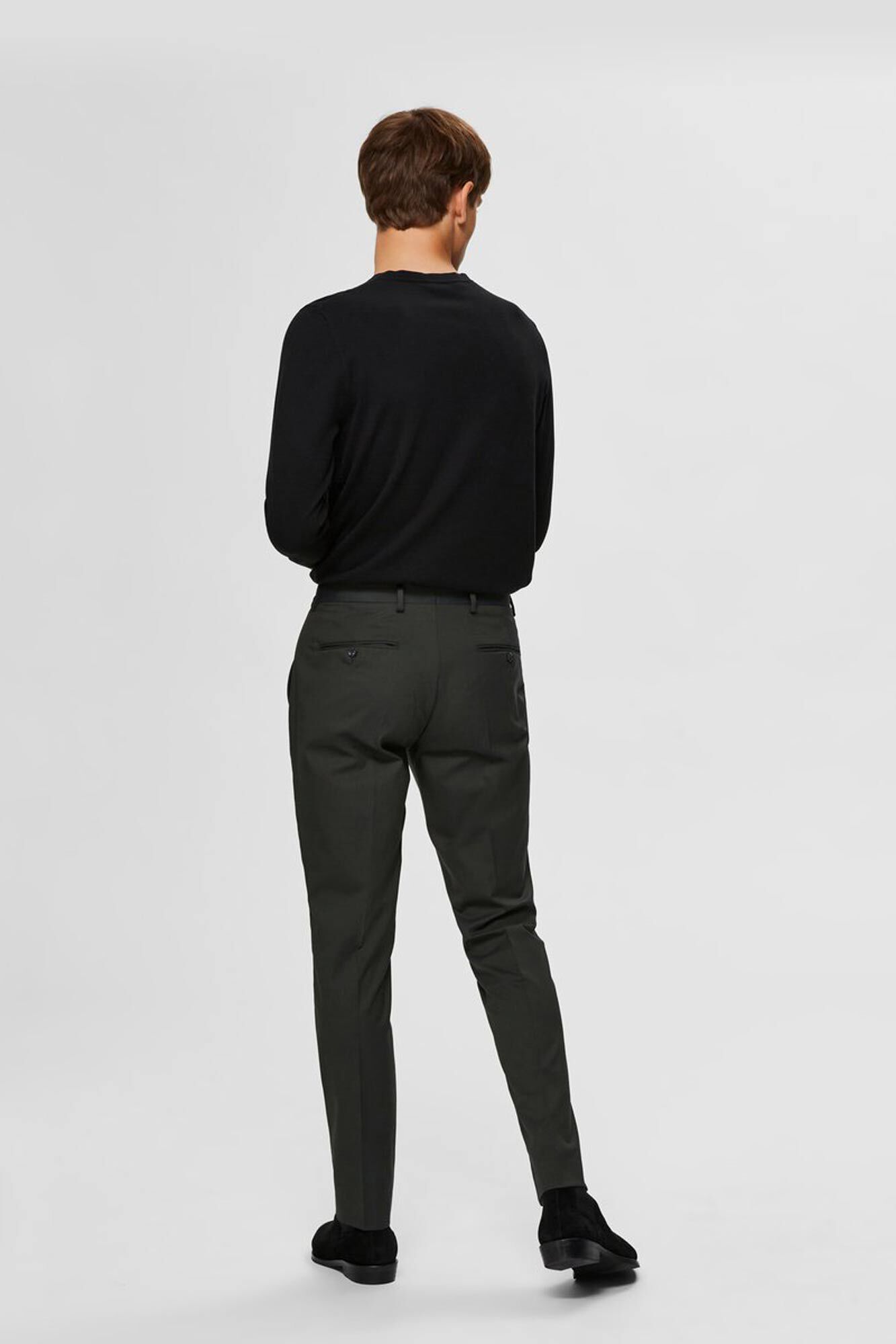 Selected Jersey algod&oacute;n org&aacute;nico cl&aacute;sico Negro