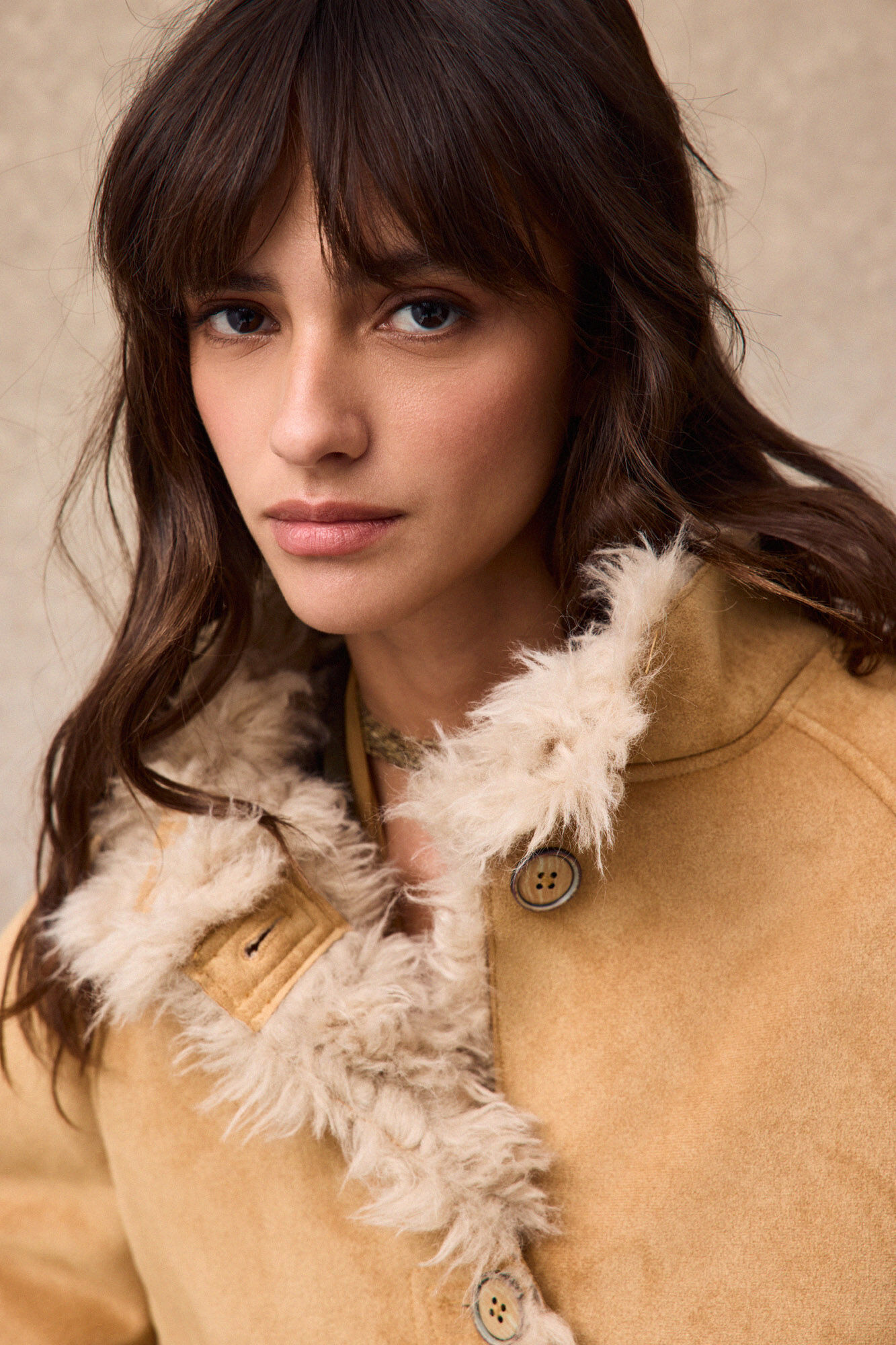 Slowlove Double-faced coat Nude