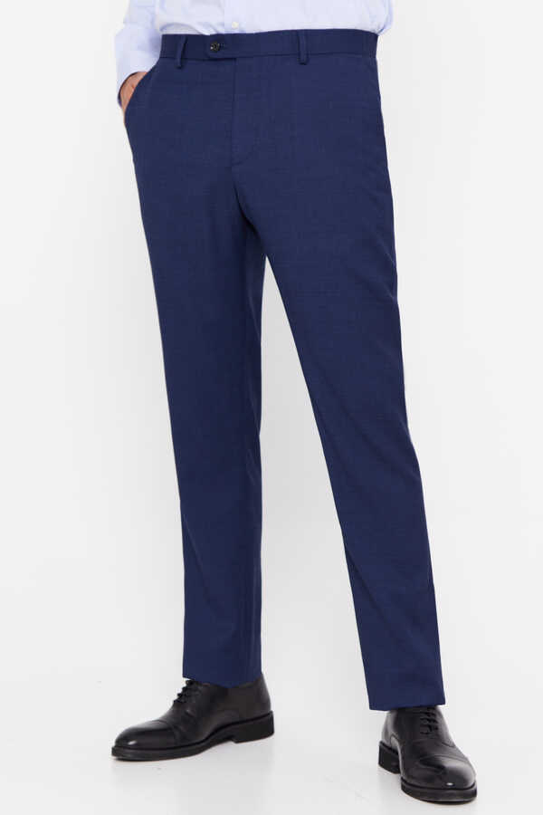 Cortefiel Coolmax® birdseye weave trousers Blue