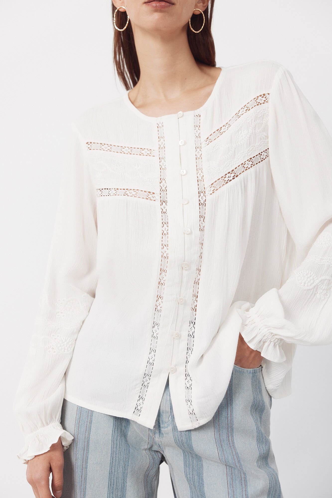 Cortefiel Embroidered blouse