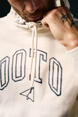 OOTO Sweatshirt logo com capuz Ecru