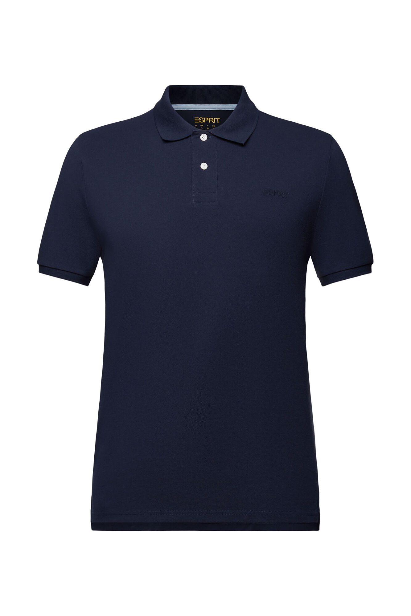 Esprit Slim-fit cotton piqu&eacute; polo shirt with short sleeves Navy
