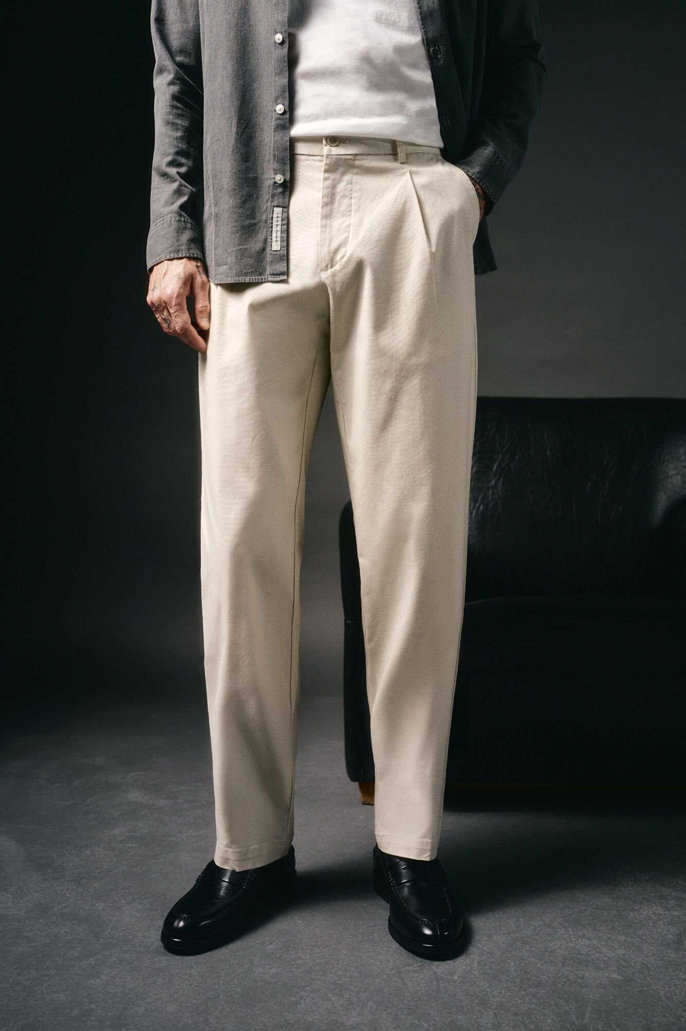 OOTO Cal&ccedil;as chino pin&ccedil;as