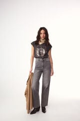 Slowlove Jeans new recto Estampado gris