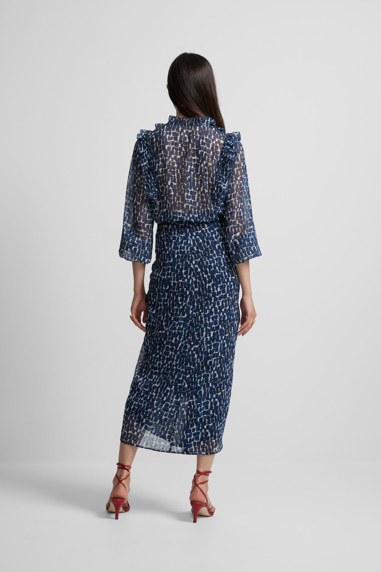 Silbon Falda drapeada estampado Azul