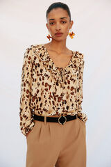 Cortefiel Flounced blouse Multicolour