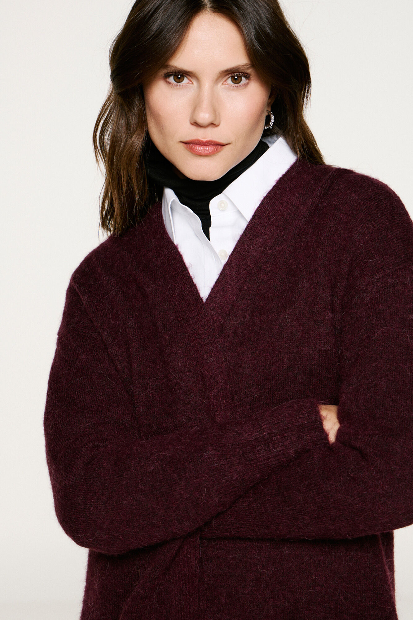 Selected Cardigan longo de alpaca