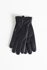 PuroEGO Luvas de pele pretas Preto