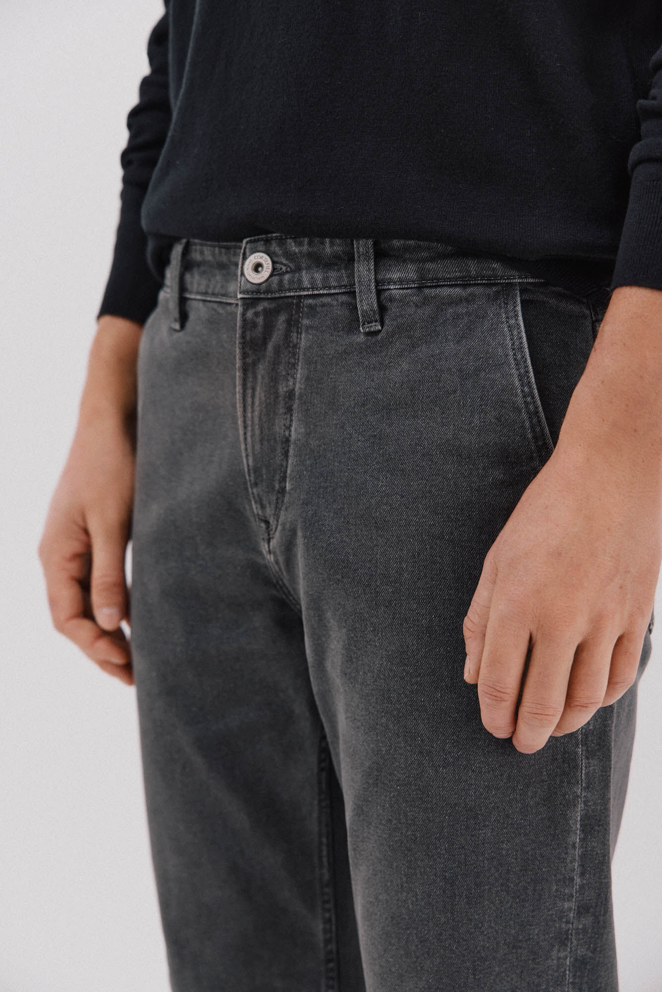 Cortefiel Tapered fit jeans Grey