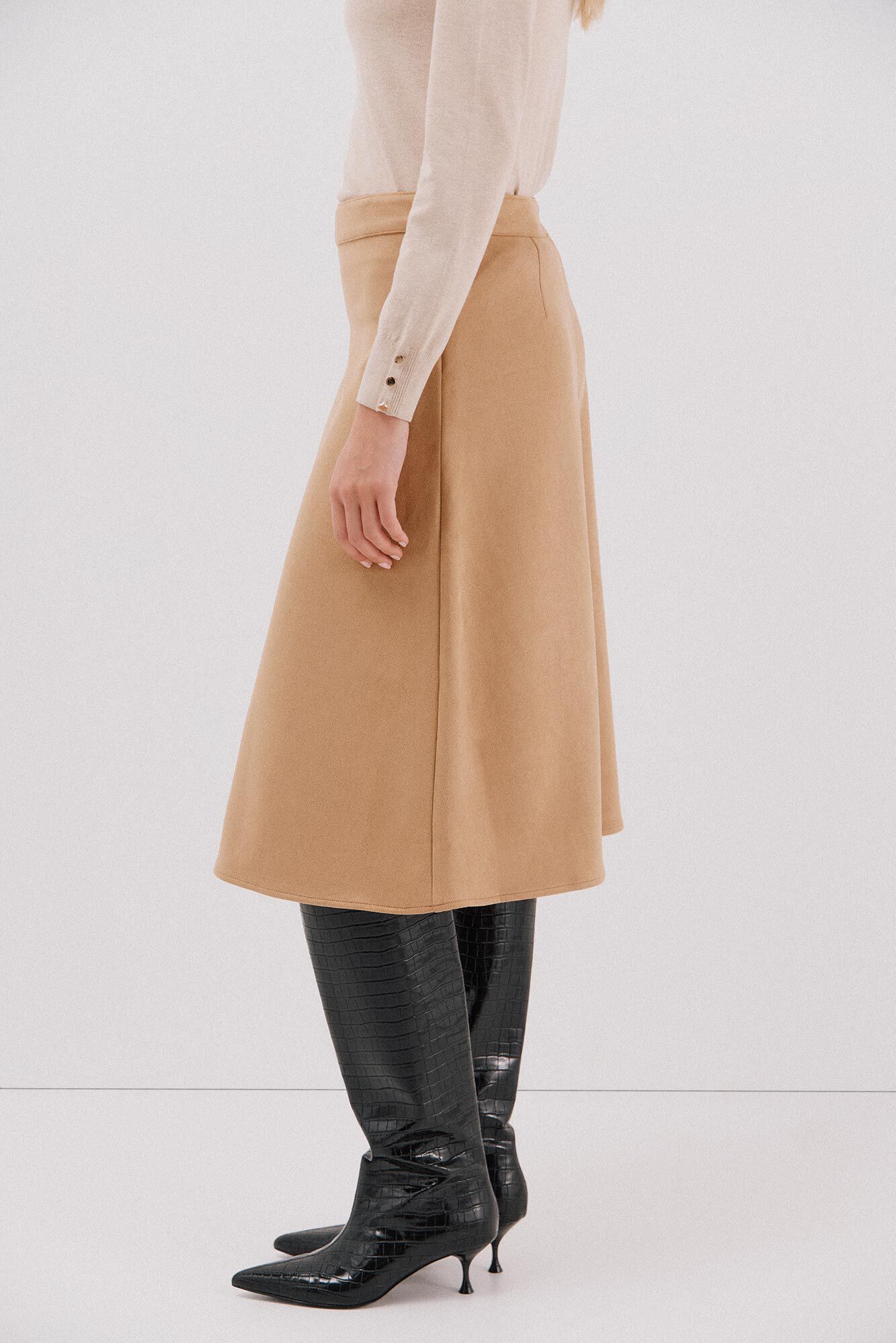 Cortefiel Suede cape skirt